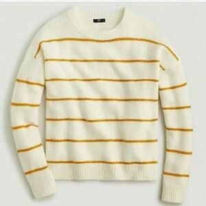 J. Crew Alpaca Crewneck Sweater in Stripe Size Medium